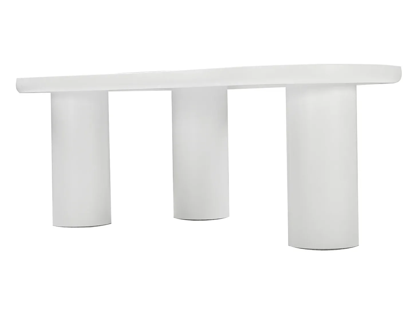 Mesa de centro branca em forma de nuvem - MDF e PVC