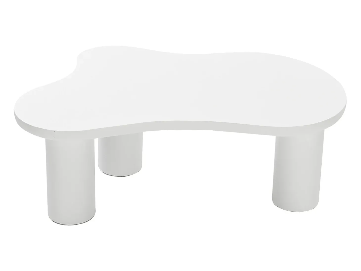Mesa de centro branca em forma de nuvem - MDF e PVC