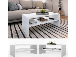 Mesa de centro branco 99.6x39.8x40.1