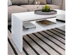Mesa de centro branco 99.6x39.8x40.1