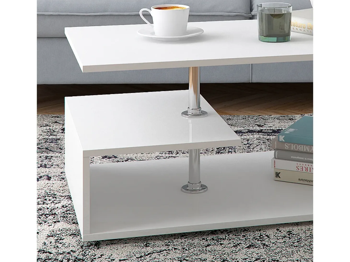Mesa de centro branco 91x52.6x41 guillermo