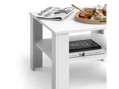 Mesa de centro branco 60x60x42 homer