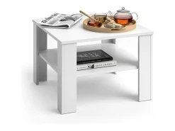 Mesa de centro branco 60x60x42 homer
