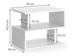 Mesa de centro branco 59x39x45.4 shelby