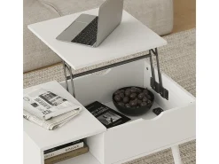 Mesa de centro branco 76x45x40 stora