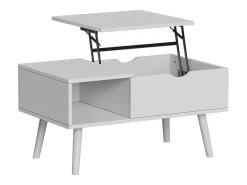 Mesa de centro branco 76x45x40 stora