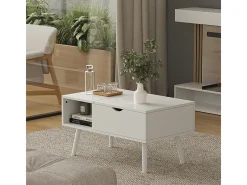 Mesa de centro branco 76x45x40 stora