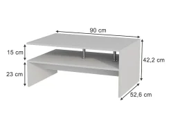 Mesa de centro branco 90x52.6x42.2 amato
