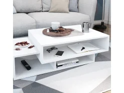 Mesa de centro branco 105x60x32 bari