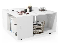 Mesa de centro branco 80x80x43 anton