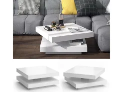 Mesa de centro branco 70x70x34 elias