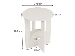 Mesa de centro branco 40x40x50.5 vareo