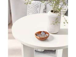 Mesa de centro branco 40x40x50.5 vareo