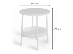 Mesa de centro branco 40x40x47.5 riono