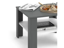 Mesa de centro branco/antracite 60x60x42 homer