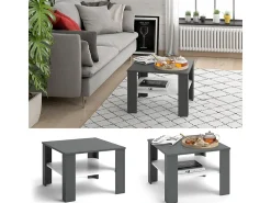 Mesa de centro branco/antracite 60x60x42 homer