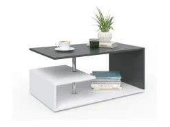 Mesa de centro branco/antracite 91x52.6x41 guillermo