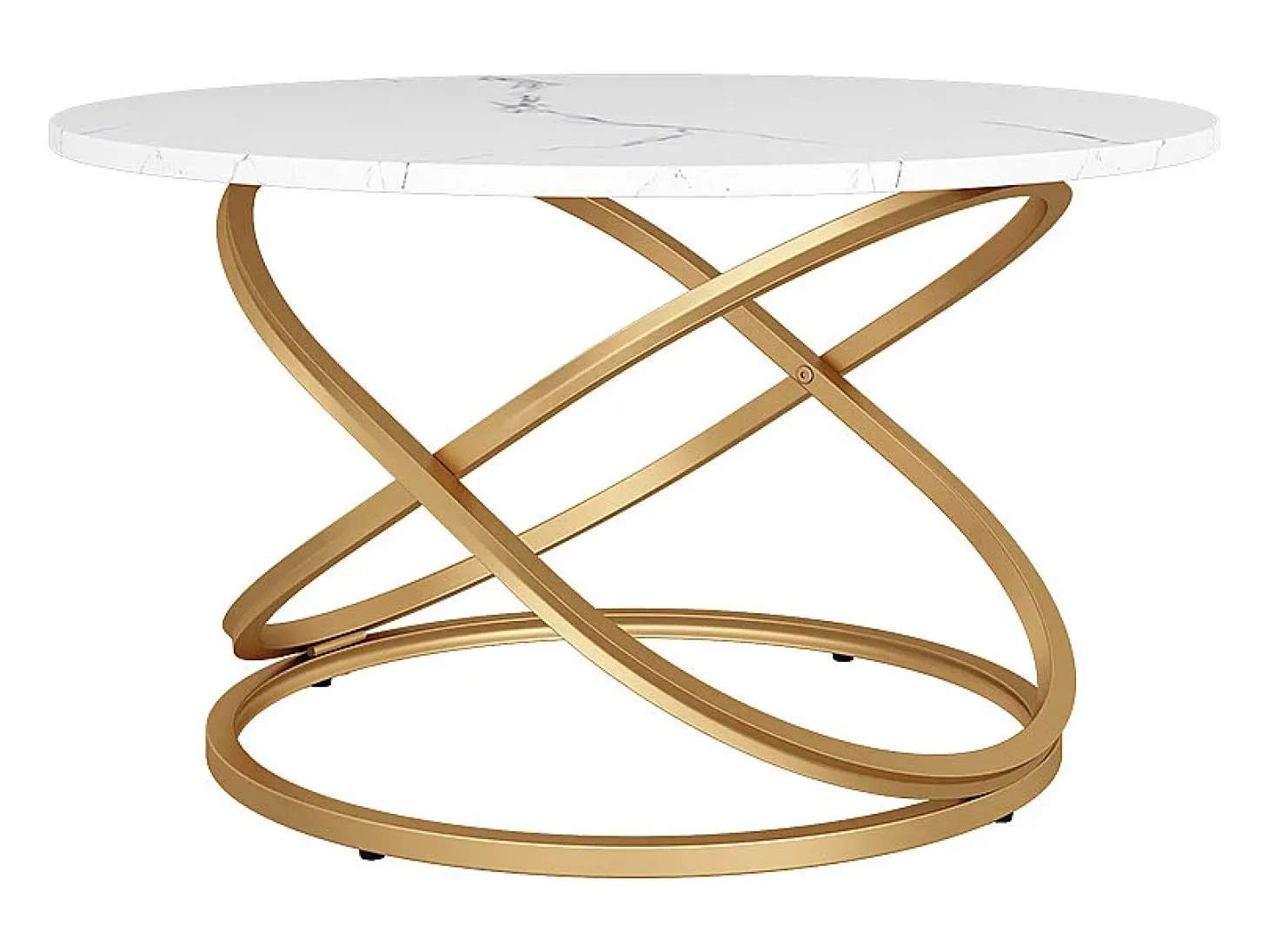 Mesa de centro branco/dourado 79.5x62x46 calgary