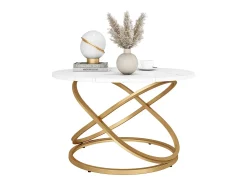 Mesa de centro branco/dourado 79.5x62x46 calgary
