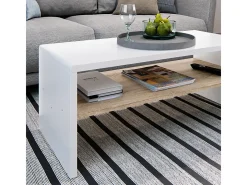 Mesa de centro branco/sonoma 99.6x39.8x40.1