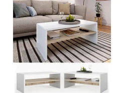 Mesa de centro branco/sonoma 99.6x39.8x40.1