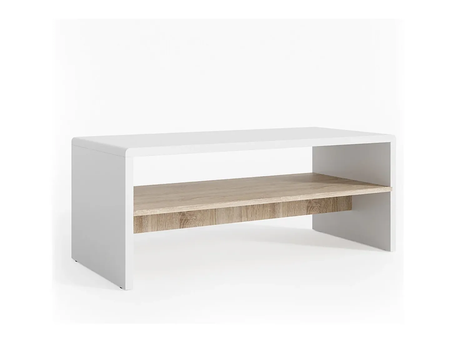 Mesa de centro branco/sonoma 99.6x39.8x40.1