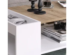 Mesa de centro branco/sonoma 100x55x42 wido