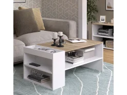 Mesa de centro branco/sonoma 100x55x42 wido
