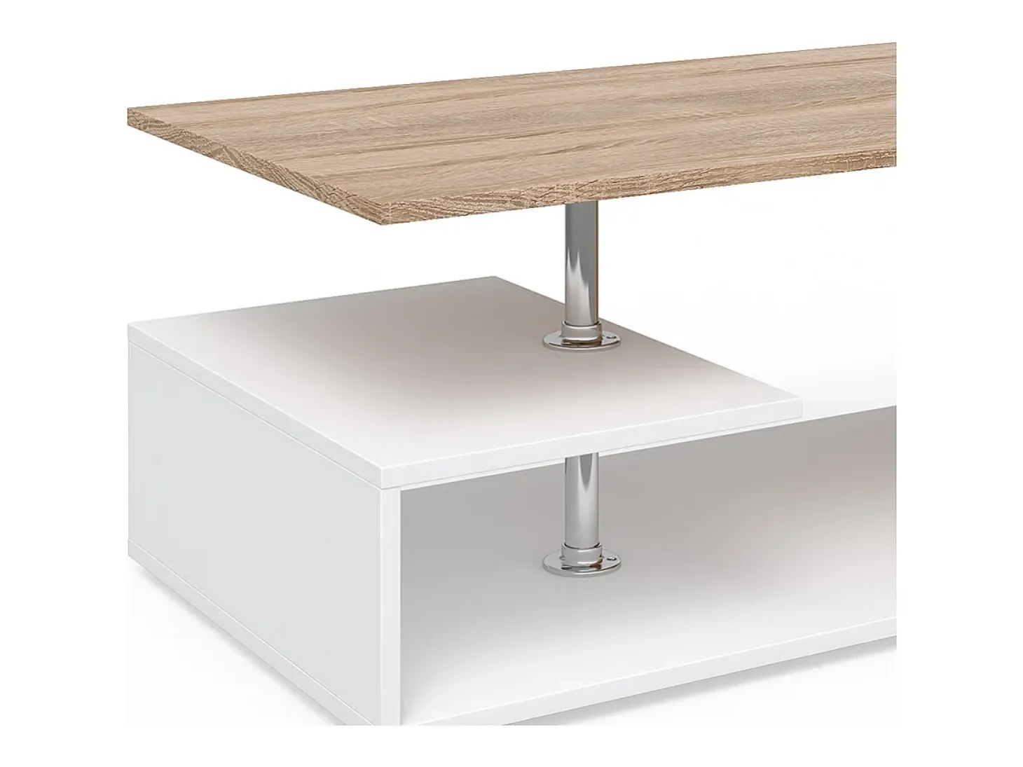 Mesa de centro branco/sonoma 91x52.6x41 guillermo