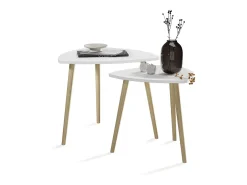 Mesa de centro branco/sonoma 48x48x45 twino