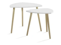 Mesa de centro branco/sonoma 48x48x45 twino