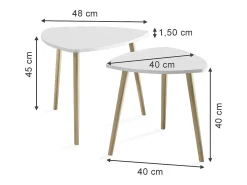 Mesa de centro branco/sonoma 48x48x45 twino