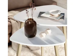 Mesa de centro branco/sonoma 60x60x50 twino