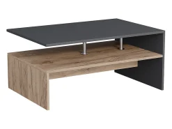 Mesa de centro carvalho antracite/goldkraft 90x52.6x42.2 amato