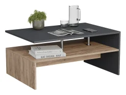Mesa de centro carvalho antracite/goldkraft 90x52.6x42.2 amato