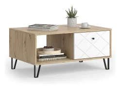 Mesa de centro carvalho artesanal 90.2x59.4x42.4 nizza