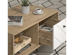 Mesa de centro carvalho artesanal 90.2x59.4x42.4 nizza