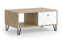 Mesa de centro carvalho artesanal 90.2x59.4x42.4 nizza