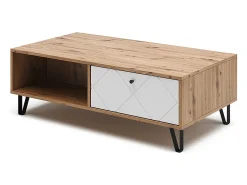Mesa de centro carvalho artesanal 110x60x37 nizza