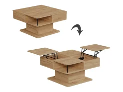 Mesa de centro carvalho goldkraft 80x45x80 movira