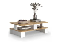 Mesa de centro carvalho goldkraft/branco 80x50x28 belina