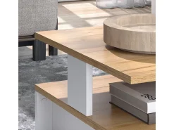 Mesa de centro carvalho goldkraft/branco 80x50x28 belina