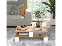 Mesa de centro carvalho goldkraft/branco 80x50x28 belina