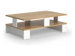 Mesa de centro carvalho goldkraft/branco 80x50x28 belina