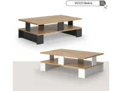 Mesa de centro carvalho goldkraft/branco 80x50x28 belina