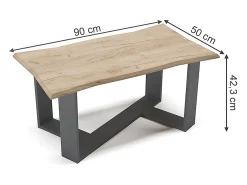 Mesa de centro carvalho goldkraft 90x50x42.3 arne