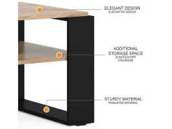 Mesa de centro carvalho goldkraft 65.6x55.8x46.2 helm