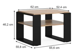Mesa de centro carvalho goldkraft 65.6x55.8x46.2 helm