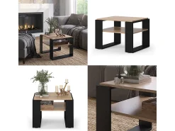 Mesa de centro carvalho goldkraft 65.6x55.8x46.2 helm