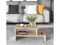 Mesa de centro carvalho goldkraft/branco 90x55x40 amely